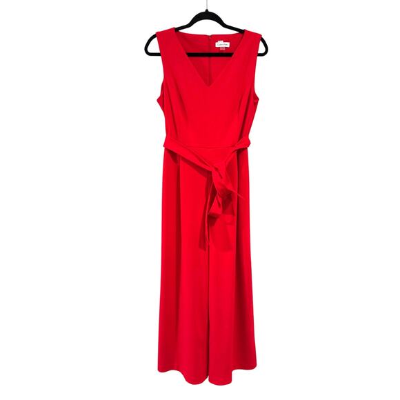 Calvin Klein Pants - Calvin Klein Belted Wide Leg Jumpsuit Red Size 12